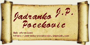 Jadranko Počeković vizit kartica